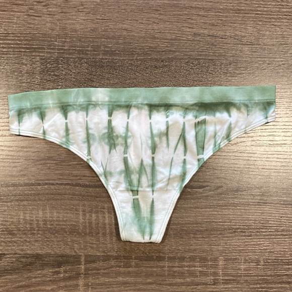 Victoria's Secret Other - NWT - Victoria’s Secret Seamless Thong Panties -  Seasalt Green Shibori - L